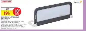 Intermarché Safety first barriere de lit portable offre