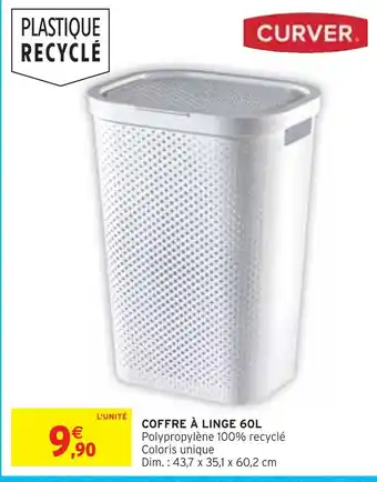 Intermarché Curver coffre à linge 60l offre