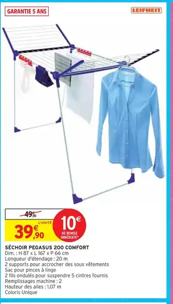 Intermarché Leifheit séchoir pegasus 200 comfort offre