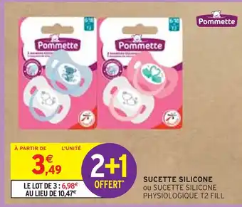 Intermarché Pommette sucette silicone offre