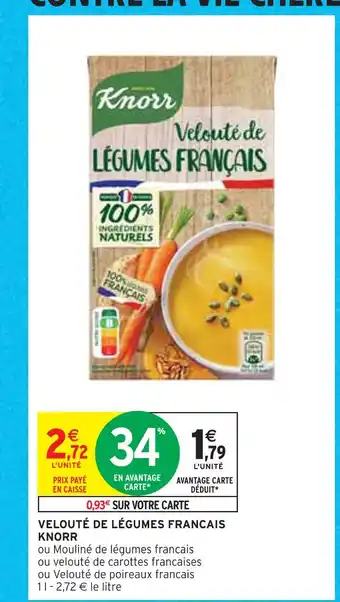 Intermarché Knorr velouté de légumes francais offre