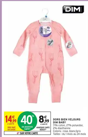 Intermarché Dim baby dors bien velours offre