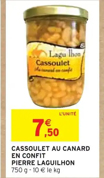 Intermarché Pierre laguilhon cassoulet au canard en confit offre