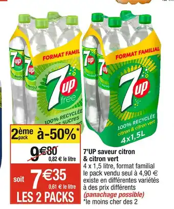 Cora x Carrefour 7’up 7’up saveur citron & citron vert offre