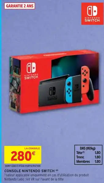 Intermarché Console nintendo switch offre
