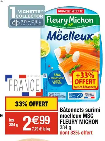 Cora x Carrefour Fleury michon bâtonnets surimi moelleux msc offre