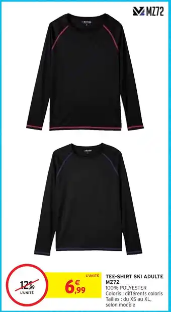 Intermarché Mz72 tee-shirt ski adulte offre