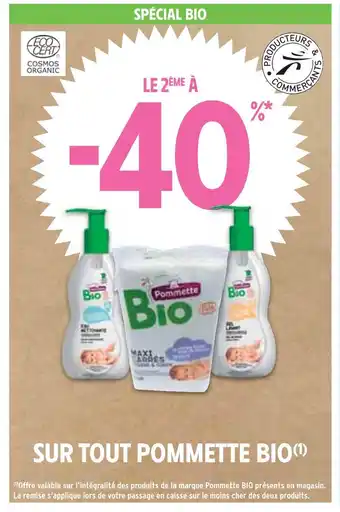 Intermarché Pommette le 2ème à -40% sur tout pommette bio offre