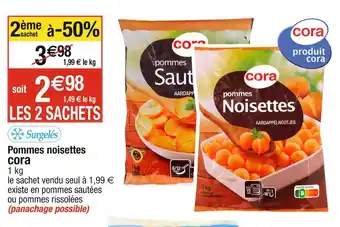Cora x Carrefour Cora pommes noisettes offre