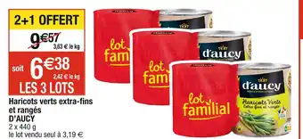 Cora x Carrefour D’aucy haricots verts extra-fins et rangés offre