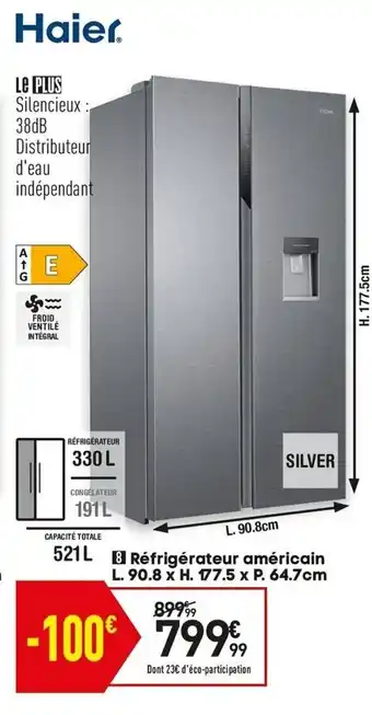 Conforama Réfrigérateur américain offre