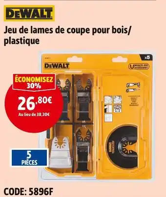 Screwfix Dewalt jeu de lames de coupe pour bois/ plastique offre