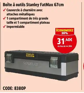 Screwfix Stanley boîte à outils fatmax 67cm offre