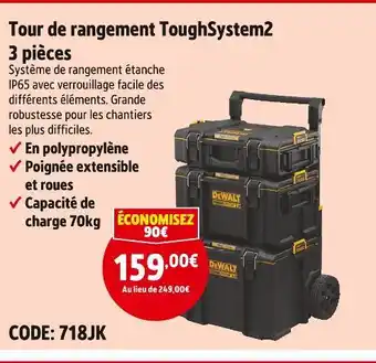 Screwfix Dewalt tour de rangement toughsystem2 3 pièces offre