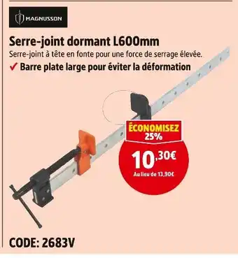 Screwfix Magnusson serre-joint dormant l600mm offre