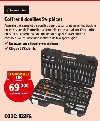 Screwfix Magnusson coffret à douilles 94 pièces offre