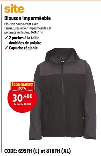 Screwfix Site blouson imperméable offre