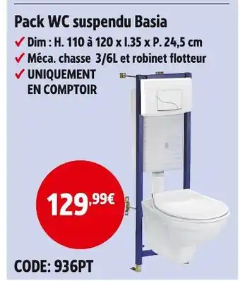 Siamp pack wc suspendu basia