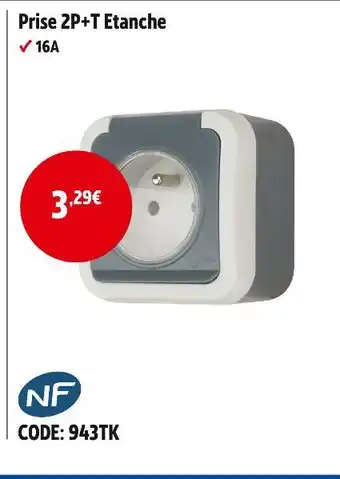 Screwfix Lap prise 2p+t etanche offre
