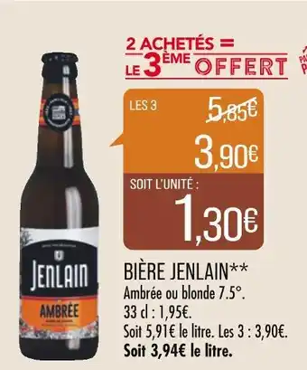 Match Jenlain bière offre