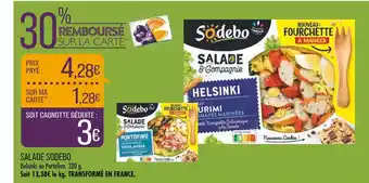 Match Sodebo salade offre