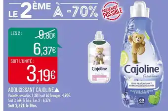 Match Cajoline adoucissant offre