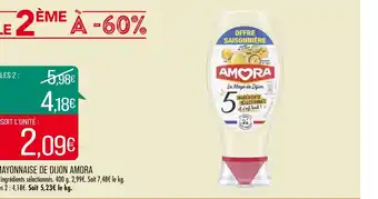 Match Amora mayonnaise de dijon offre