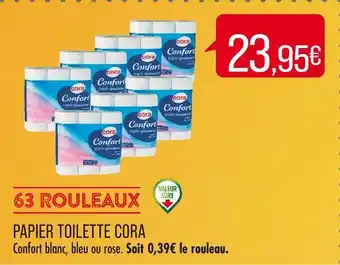 Match Cora papier toilette offre