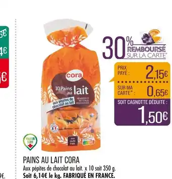 Match Cora pains au lait offre