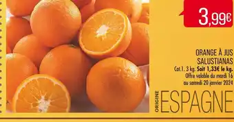 Match Orange à jus salustianas offre