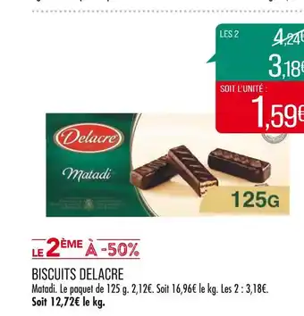 Match Delacre biscuits offre
