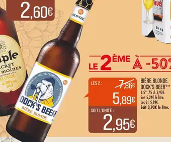 Match Dock’s beer bière blonde offre