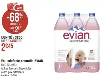 Casino Supermarchés Eau minérale naturelle EVIAN offre