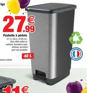 Bazarland Poubelle à pédale offre