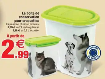 Bazarland La boîte de conservation pour croquettes offre