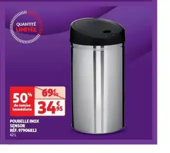 Auchan POUBELLE INOX SENSOR offre