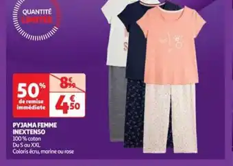 Auchan PYJAMA FEMME INEXTENSO offre