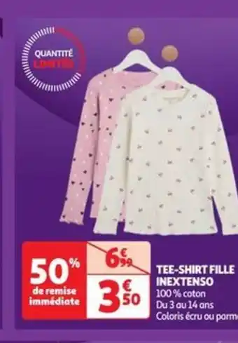 Auchan TEE-SHIRT FILLE INEXTENSO offre