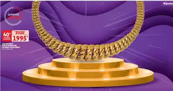 Auchan COLLIER CHUTE MAILLE AMÉRICAINE OR JAUNE 750 MILLIÈMES offre