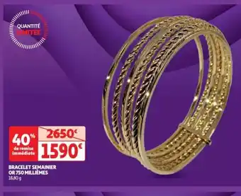 BRACELET SEMAINIER OR 750 MILLIÈMES