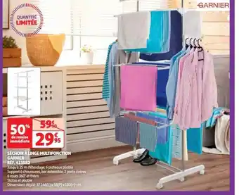 Auchan SÉCHOIR À LINGE MULTIFONCTION GARNIER offre