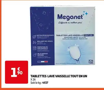 Auchan TABLETTES LAVE VAISSELLE TOUT EN UN offre