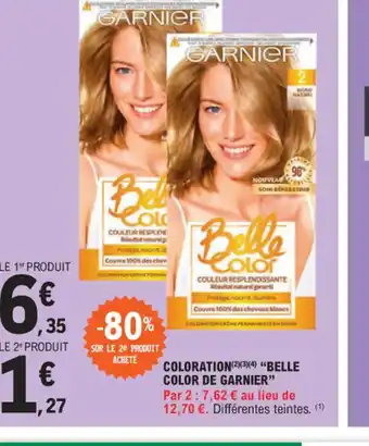 E.Leclerc COLORATION BELLE COLOR DE GARNIER" offre