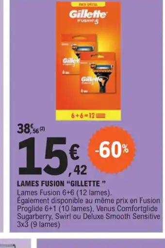 E.Leclerc LAMES FUSION "GILLETTE offre