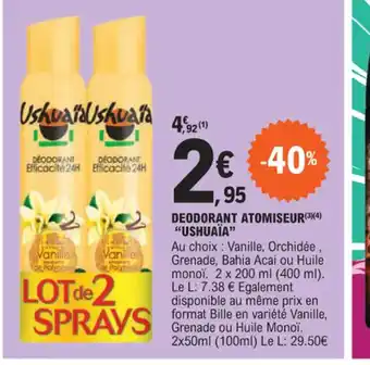 E.Leclerc DEODORANT ATOMISEUR "USHUAÏA" offre