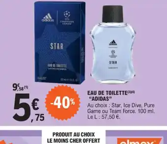 E.Leclerc EAU DE TOILETTE ADIDAS offre