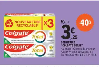 E.Leclerc DENTIFRICE COLGATE TOTAL offre