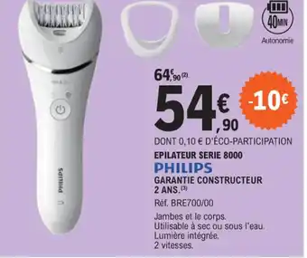 E.Leclerc EPILATEUR SERIE 8000 offre