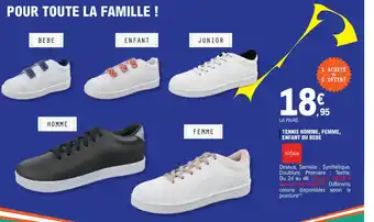 E.Leclerc TENNIS HOMME, FEMME, ENFANT OU BEBE offre