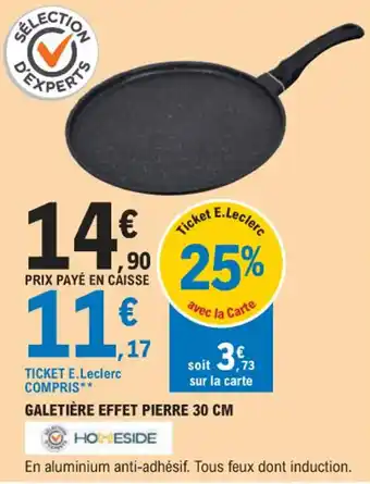 E.Leclerc GALETIÈRE EFFET PIERRE 30 CM offre
